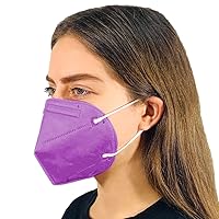 LYTIO Disposable 5-Layer 95%+ Efficiency Breathable Face Mask Made in USA for Outdoor and Indoor Use 20 Pcs (Lavender Purple)