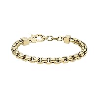 A|X ARMANI EXCHANGE Mens Stainless Steel Bracelet Color: Gold (Model: AXG0046710)