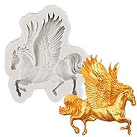 Pegasus Fondant Molds Flying Horse Silicone Molds Horse Mold For Cake Decorating Cupcake Topper Candy Chocolate Gum Paste Polymer Clay Set Of 1