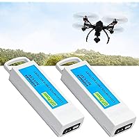 MIFXIN Drone Battery 6400mAh 11.1V 3S LiPo Replacement Battery Compatible with Yuneec Q500, Q500+, Q500+PRO, Q500 4K Typhoon FPV Drone RC Quadcopter Part (2 Pack)