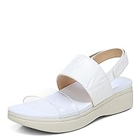 Vionic Karleen Women's Ankle Strap Comfort Wedge Sandal White - 8.5 Medium