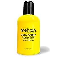 Mehron Makeup Liquid Makeup | Face Paint and Body Paint 4.5 oz (133 ml) (Yellow)