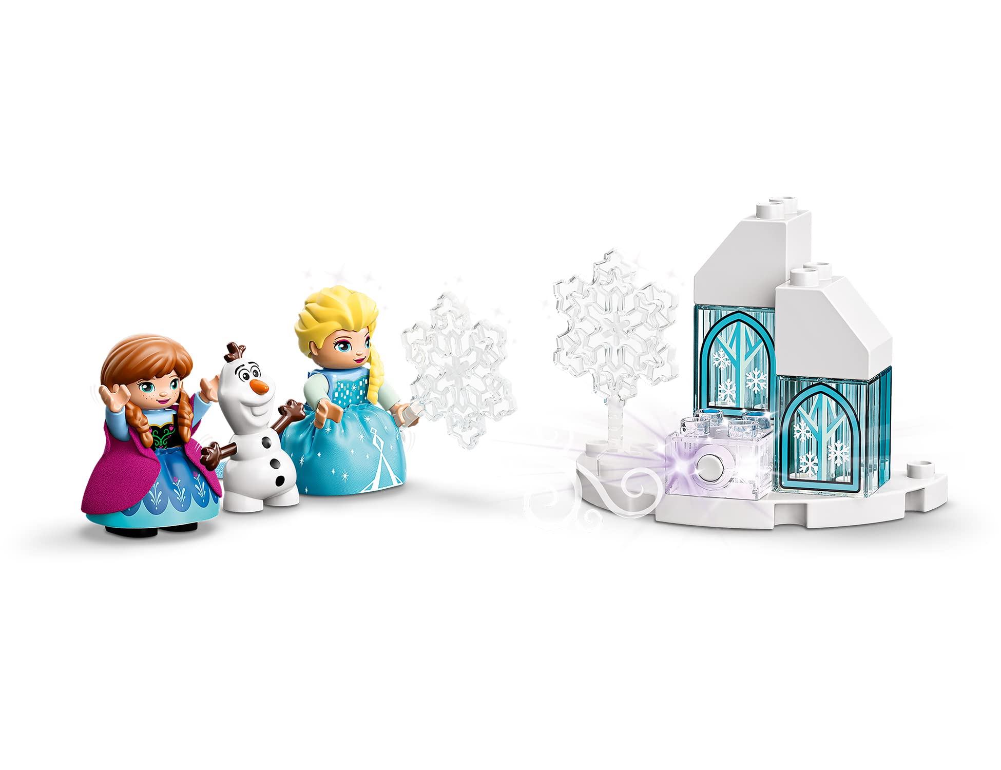 Lego 10899 DUPLO Disney Frozen Ice Castle Princess Elsa and Anna Mini Dolls and Snowman Figure Toys for 2 Years Old Girl and Boy