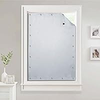 StangH Travel Blinds Curtain for Roof Window Adjustable Cordless Suckers Blackout Window Treatment Thermal Insulated Privacy Drapes for Baby Nursery, Greyish White, W51 x L78 inches, 1 Panel