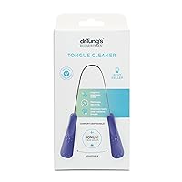 drTung's Stainless Steel Metal Tongue Scraper - Tongue Cleaner for Adults, Kids, Helps Freshen Breath, Easy to Use Comfort Grip Handle, Comes with Fabric Travel Pouch - 1 Pack