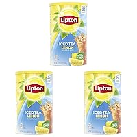 Lipton Lemon Powdered Iced Tea, Sweetened, Makes 28 Quarts (Pack of 3)