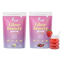 Fuel Nutrition Glow Beauty Collagen for Women | Hyaluronic Acid, Vitamin C, Lion's Mane, Biotin & More (2 Mixed Berry +1 French Vanilla)