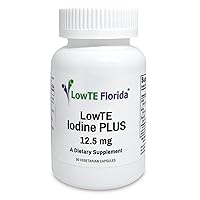 Iodine Plus 12.5 mg - 90 Vegetarian Capsules for Energy, Mood, & Healthy Body Function | Iodine Supplement for Strengthening Hair, Nails, & Teeth | Regulates Metabolism
