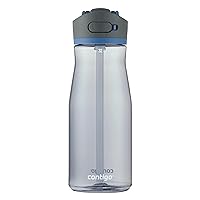 Contigo Ashland 2.0 Leak-Proof Water Bottle with Lid Lock and Angled Straw, Dishwasher Safe Water Bottle with Interchangeable Lid, 32oz Blue Corn