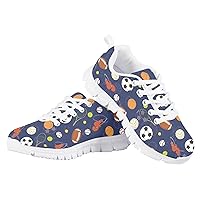 Kids Sneakers Boys Girls Running Tennis Walking Shoes Lightweight Breathable Sport Shoes White Sole
