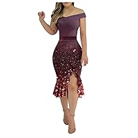 Trending Summer Sleeveless Cocktail Ladies Knee Evening Floral Flounce Slim Fit Thin Soft Tunic Dress