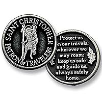 Cathedral Art Saint Christopher Pocket Token, 1-Inch,White, Sand