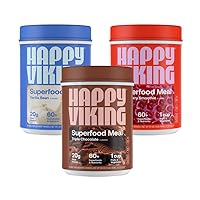 Chocolate, Vanilla and Strawberry Powder, by Venus Williams, 20G Protein, Low Carb, Keto, Vegan, Gluten-Free, Superfoods, Complete Meal Replacement, 3 Canisters (24 oz. Each)