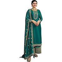 Embroidery Worked Salwar Kameez Plazzo with Dupatta Dress Ready to Wear for Women Weeding Suits