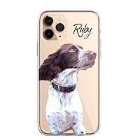 Pet Dog Cat Animal Portrait Phone Cover Personalised Case in CLEAR Silicone with Custom Paint Brush Effect for for iPhone 12 - CUSTOMISE ONLINE