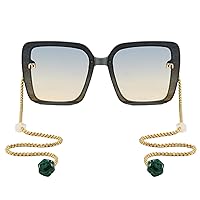 Armless Chain Festival Sunglasses with Non-Slip Holds on Ears
