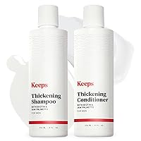 Keeps Hair Growth Shampoo and Conditioner Set - Treatment for Thinning Hair and Hair Loss - Mens Hair Products for Hair Loss, Thinning & Regrowth - Infused with Biotin, Caffeine, & Saw Palmetto
