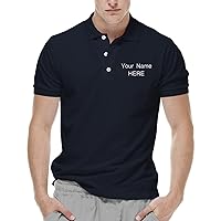 Custom Polo Shirts for Men Personalized Mens Polo Shirts with Name & Text Embroidered T Shirts Short Sleeves