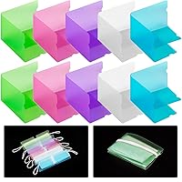 ANCIRS 20 Pack Portable Mask Storage Clips, Folding Mask Storage Box for Convenient Mask Carrying(4 Red+ 4 Green+ 4 Blue+ 4 Purple+ 4 Transparent)