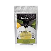 Tea Forte White Ginger Pear Loose Bulk Tea, 1 Pound Pouch, White Tea Tea Makes 160-170 Cups