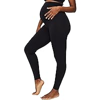 Women's Essential Stretch Secret Fit Over the Belly Leggings Full Length & Crop Length XS-3X 1 & 2 Packs