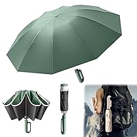 Ring Buckle Umbrella,NEW Reflective Safety Strip, Sturdy Windproof, Travel Portable, Reverse Automatic Umbrella, Portable Folding Umbrella for Rain&Sun, Ring Buckle Umbrella