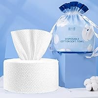 100 piece/roll Disposable Cleaning Face Towel, Non-woven Fabric Disposable Wet and Dry Cotton Soft Towel, Disposable Beauty Towels