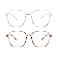 Blue Light Blocking Glasses Oversized Ultra Light Non Prescription Frame Nerd Eyeglasses Anti Eyestrain