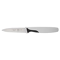 Mercer Culinary M19901P Millennia Black Handle, 3-Inch Slim Serrated, Paring Knife