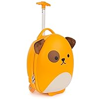 Tiny Trekker Kids Luggage Travel Suitcase Carry On Cabin Bag Holiday Pull Along Trolley Lighweight Wheeled Holdall 17 Litre Hand Case American Airlines Underseat Compliant - Dog