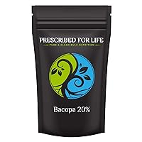 Prescribed For Life Bacopa Powder 20% | Brahmi Powder for Natural Lustrous Hair | Ayurvedic Herbal Supplements for Overall Health | Vegan, Gluten Free, Soy Free - Bacopa monnieri (12 oz / 340 g)