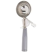 Winco ICD Stainless Steel Ice Cream Disher with Spring Release, Size 8, 4 oz capacity, Gray