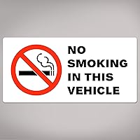 Avery No Smoking in This Vehicle Sign Label Stickers, Waterproof, UV Resistant, Preprinted, 2