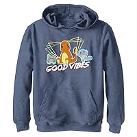 Pokemon Kids Good Vibes Starters Youth Pullover Hoodie