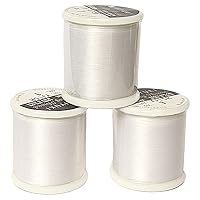 Miyuki Beading Nylon Thread 3 Spools of 50 meters (54.6 yards) each - WHITE 330 DTEX