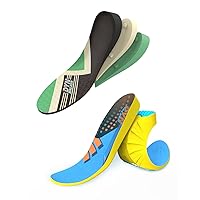 DynWalker Height Increase Insoles Elevator 2.95 Inch Shoes Inserts for Men and Women Shoe Inserts Memory Foam Arch Support H1 D1 S