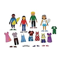Magnetic Dressing 8.5 inch Dolls, 80 Pieces, Social Emotional Learning, Preschool, Educational Toy, Kids Toys (Item # MAGDRESS)