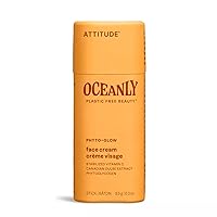 ATTITUDE Oceanly Face Cream Stick, EWG Verified, Plastic-free, Plant and Mineral-Based Ingredients, Vegan and Cruelty-free Beauty Products, PHYTO GLOW, Unscented, 0.3 Ounce