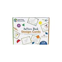 Learning Resources Pattern Block Design Cards, Color Recognition, STEM Toy, Ages 4+