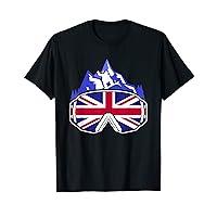 Snowboard Mask UK Flag | Snowboarding Snowboarder T-Shirt