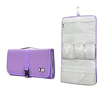 Travel Case Carrying Case Portable Storage Bag Roller Hanging Bag Organizer for Dyson Airwrap Styler,Shark Flexstyle Air Styling & Drying System,Purple