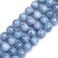 GEM-Inside Natural 12mm Blue Aquamarine Quartz Gemstone Loose Beads Round AA Grade Crystal Energy Stone Power for Jewelry Making 15