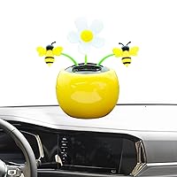 Solar Dancing Flowers, Solar Dancing Flowers Shaking Car Ornaments Solar Powered Toy for Office Desk Decoration Bee, Solar Dancing Toy