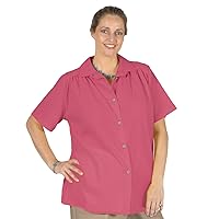 Women's Plus Size Strawberry Gauze Short Sleeve Tunic