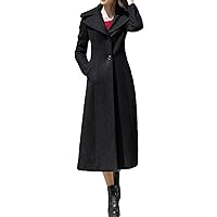 Women's fashion cashmere coat Long Trench Coat Woolen coat