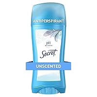 Secret Antiperspirant and Deodorant for Women, Invisible Solid, Unscented, 2.6 oz