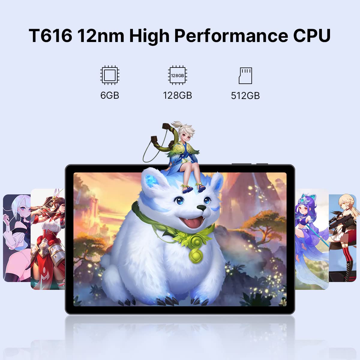 Android 12 Tablets & Phone 10.5 Inch Tablet with 5Ghz WiFi/ 4G LTE Octa-core 6GB RAM 128GB ROM 1920x1200 FHD IPS Screen 7500mAh Batterry 5+13MP Camera