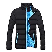 Jacket For Men Lightweight Puffer Jacket Packable Warm Winter Insulated Water Repellent Windproof Quilted Coat