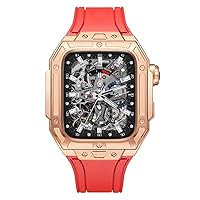 MAALYA Luxus-Uhrenarmband für Apple Watch 8 7 45 mm Stahlband für iWatch Series 8 7 45 mm Uhrenarmband mit Werkzeug