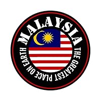 50 Pcs Malaysia Flag Vinyl Stickers The Greatest Place on Earth Vinyl Laptop Sticker Patriotic Gift Durable Sticker Vinyl Stickers for Water Bottle Laptop Phone Case Luggage 2inch